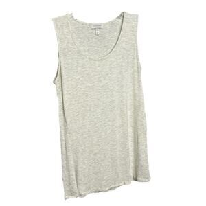Kinross Women's Size XS Tank Top Heather Cream Gray Scoop Neck Lightweight